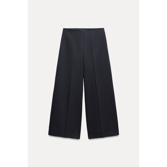 Zara Womens Pants XS Trouser Blue Wide Leg Balloon Fit Mid Rise 1478/226 NWT - Picture 3 of 11